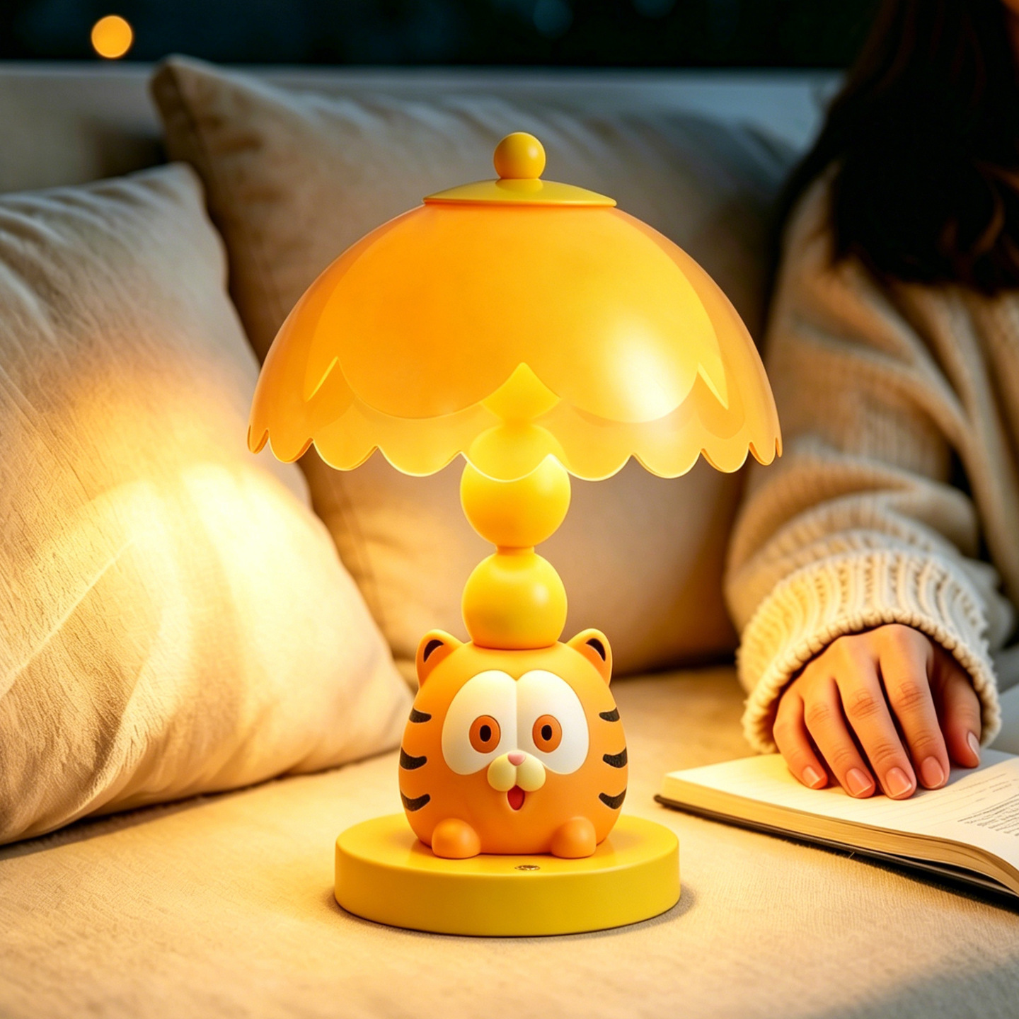 Yellow Garfield Desk Lamp
