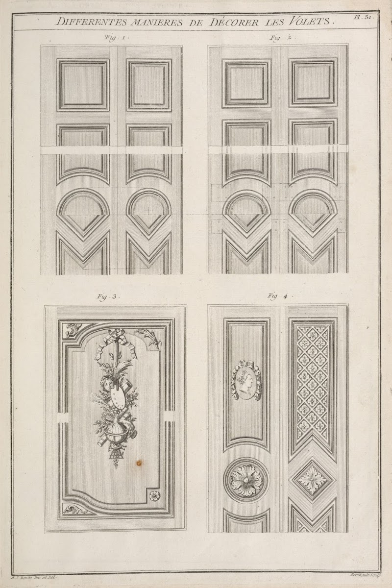 Differentes manieres de décorer les volets 1769 1774