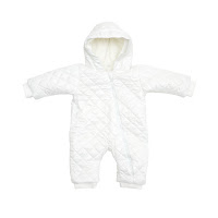Children's overalls demi-season Twins Soul raincoat/fleece 12-18 mon white