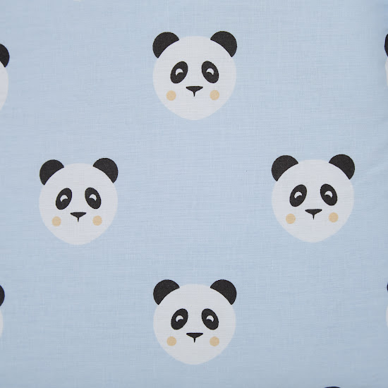 Bumper for baby crib Twins Panda 240 cm blue