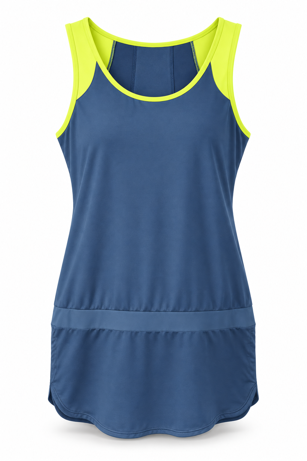 Rochii - Rochie sport damă Active by Tchibo, M, albastru cu verde neon