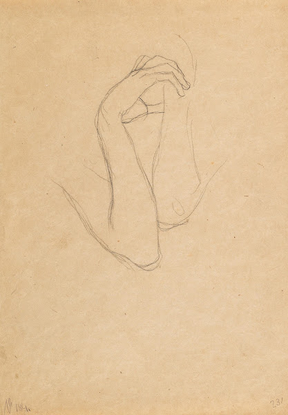 Hand and arm studies for Die Künste in Beethovenfries 1901 02