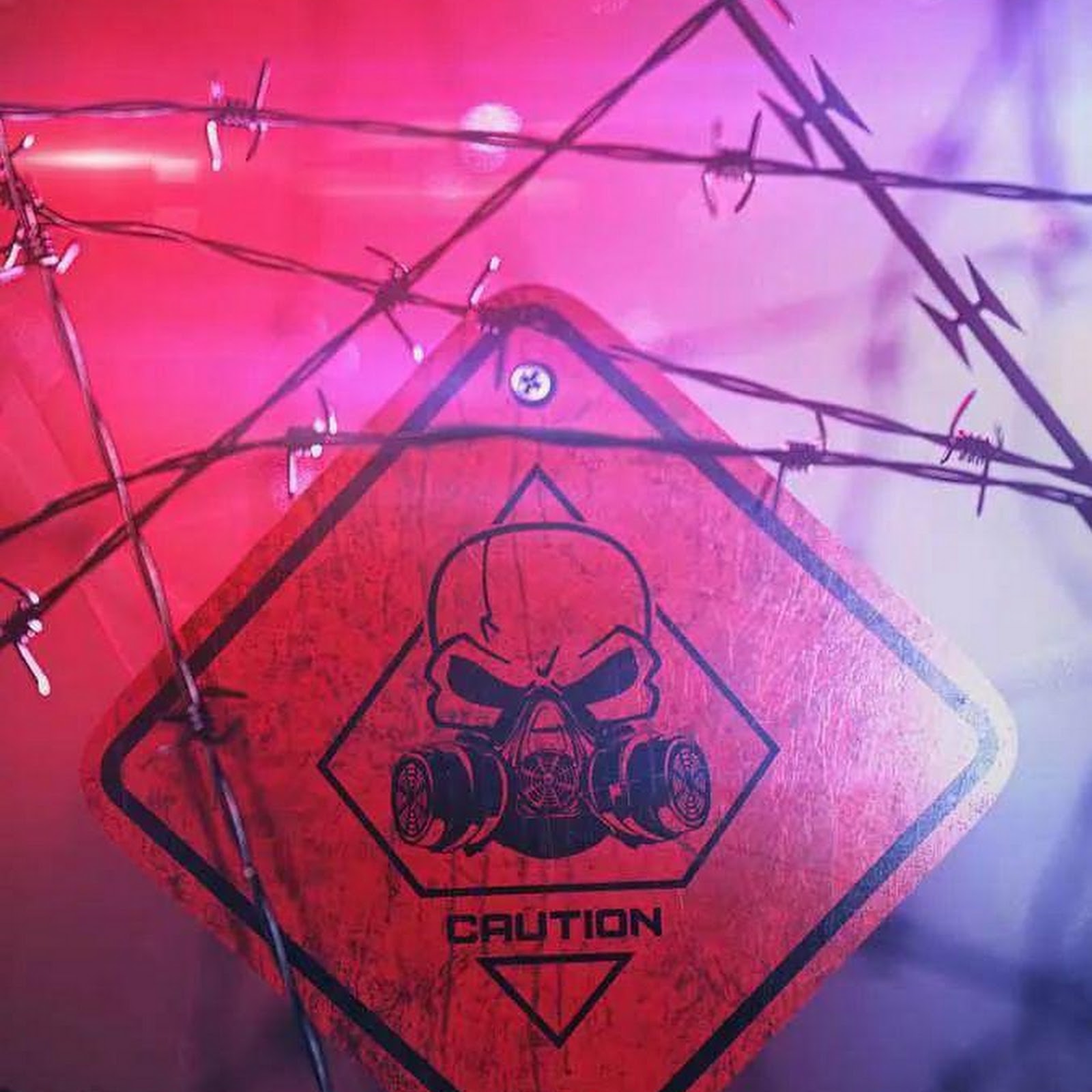 Download Red Skull Caution Sign iPhone