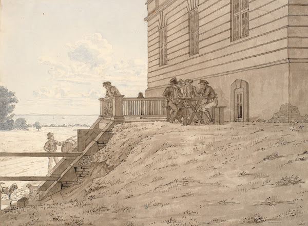 Parti ved Eremitagen med udsigt til Stranden 1826