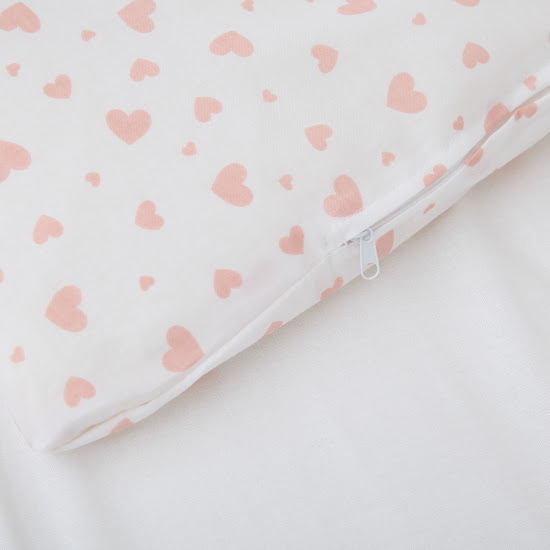 Детское сменное постельное белье 3 эл Twins Romantic Сердечки розовый