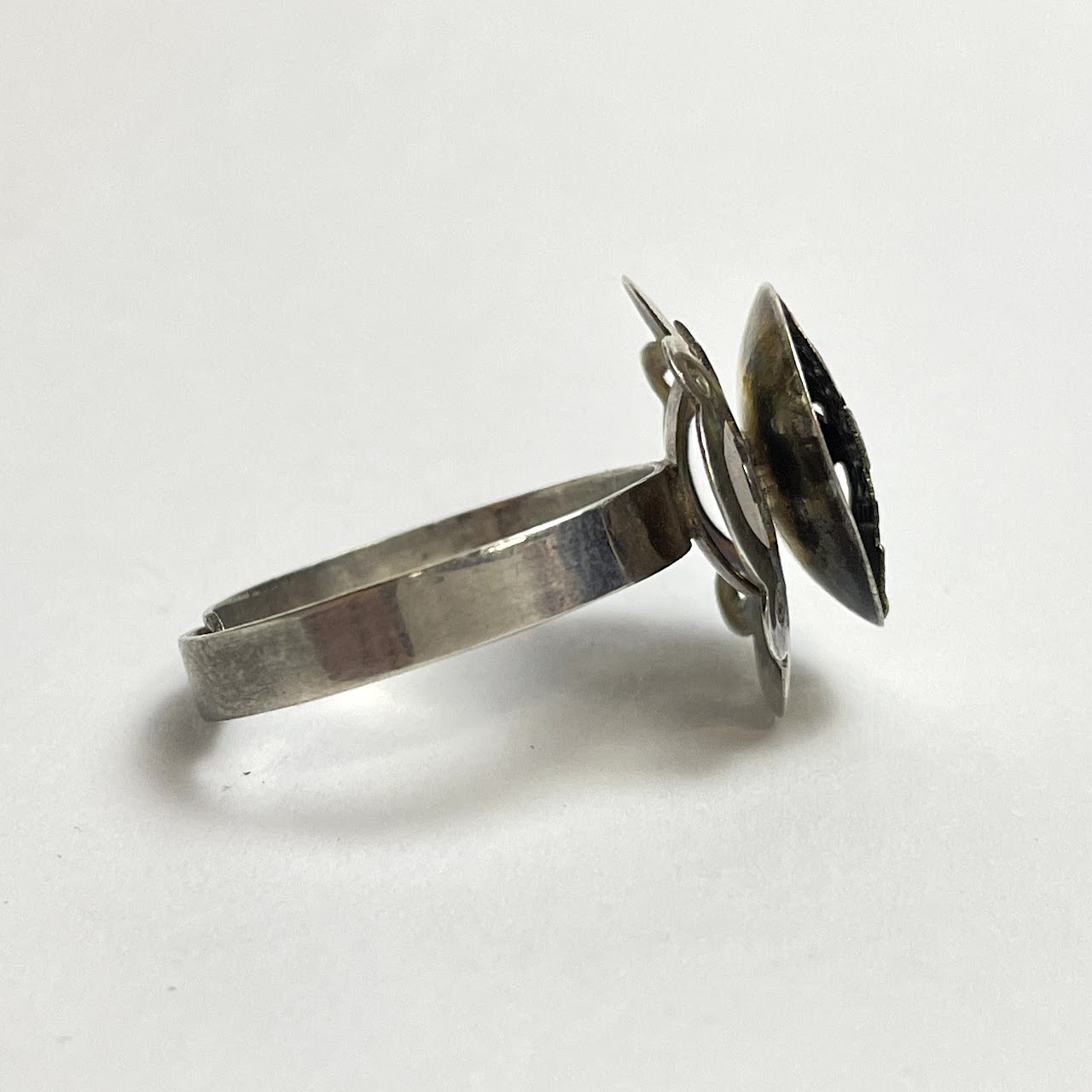 Sterling Silver & 18K Gold Incan Ring