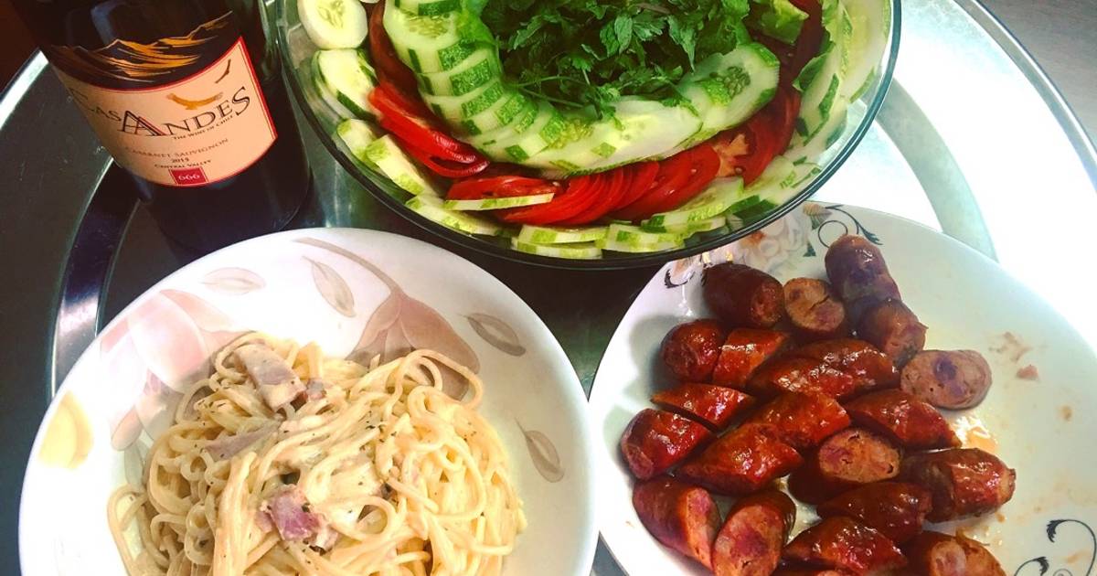 Mì Ý sốt kem tươi thịt nguội