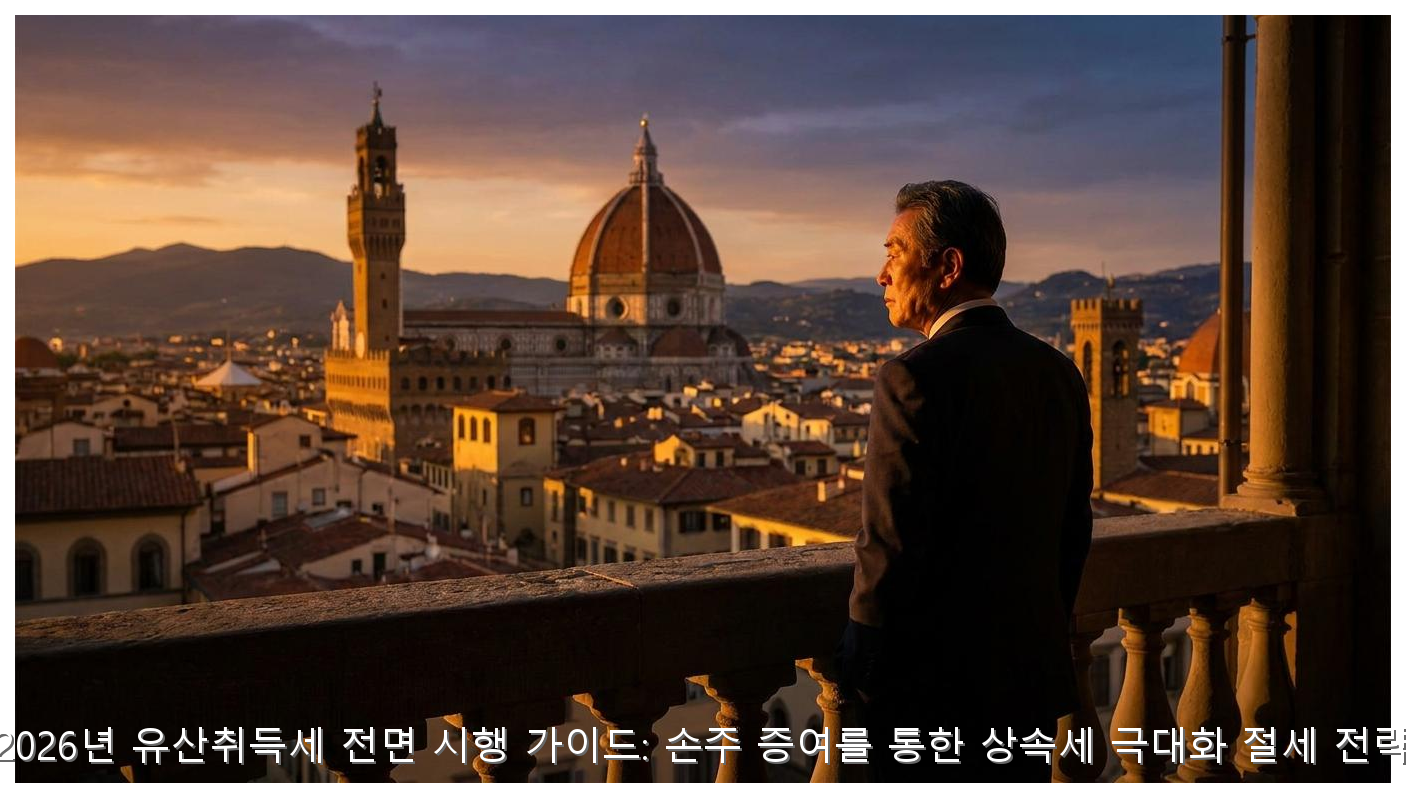 2026년 유산취득세 전면 시행 가이드: 손주 증여를 통한 상속세 극대화 절세 전략 핵심 안내 및 분석 인포그래픽 (6)