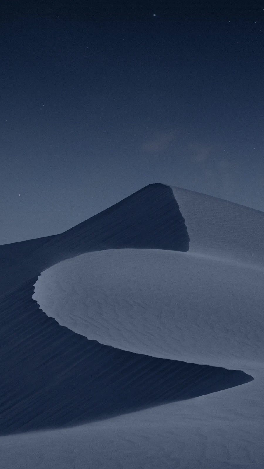 A Cool Desert Dunes Night Minimal 4K  iPhone Wallpaper for Free Download in High Quality [2160x3840]