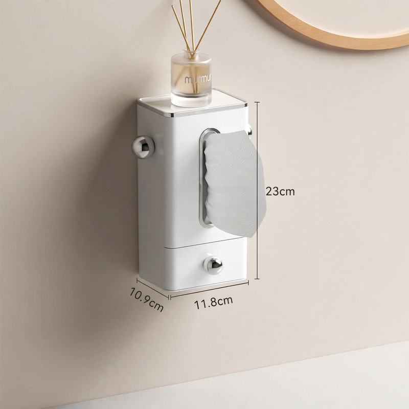 Wall-mounted Cosmetic Tissue Box, Plastic