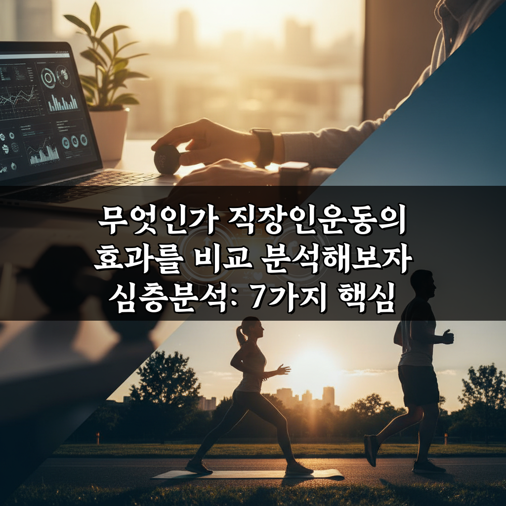 무엇인가 직장인운동의 효과를 비교 분석해보자 심층분석: 7가지 핵심 포인트