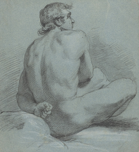 Seated Male Nude probably 1786 1791