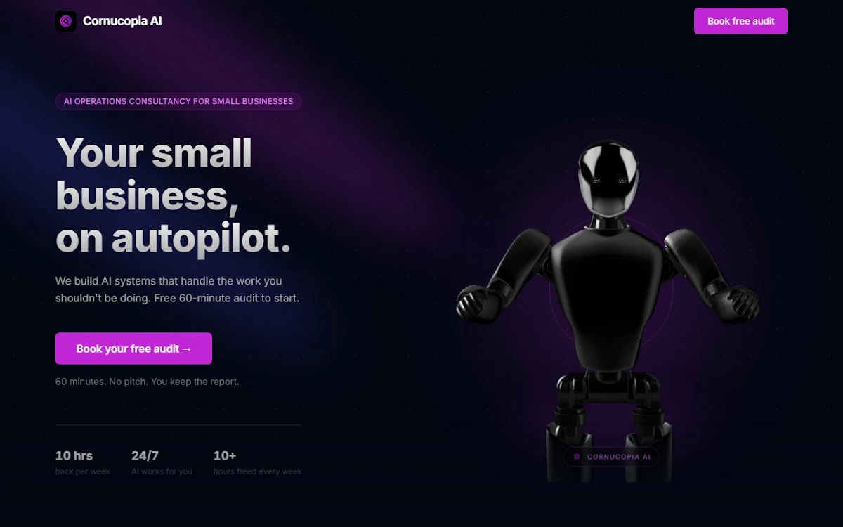Captura de Cornucopia AI - The AI App Store