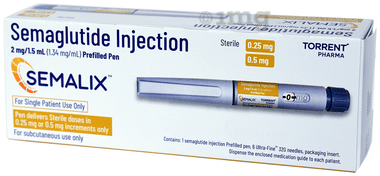 Semalix 2mg Prefilled Pen (For 0.25mg/0.5mg Dose) box of 1 injection