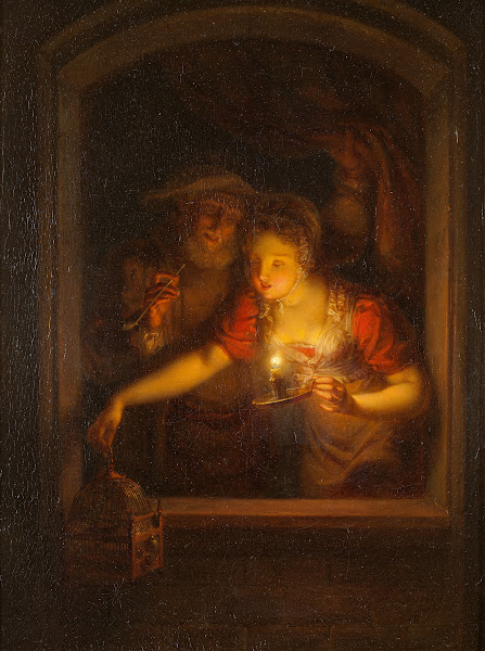 A Woman With A Burning Candle 1818