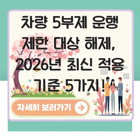 차량 5부제 운행 제한 대상 해제