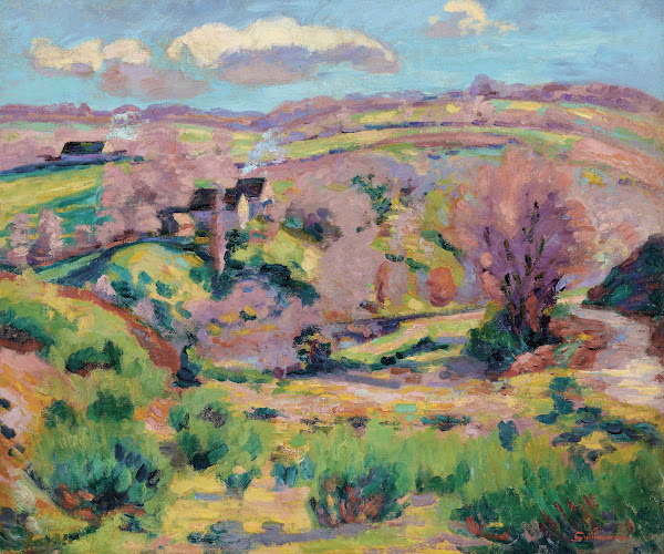 Paysage de la Creuse au printemps circa 1908