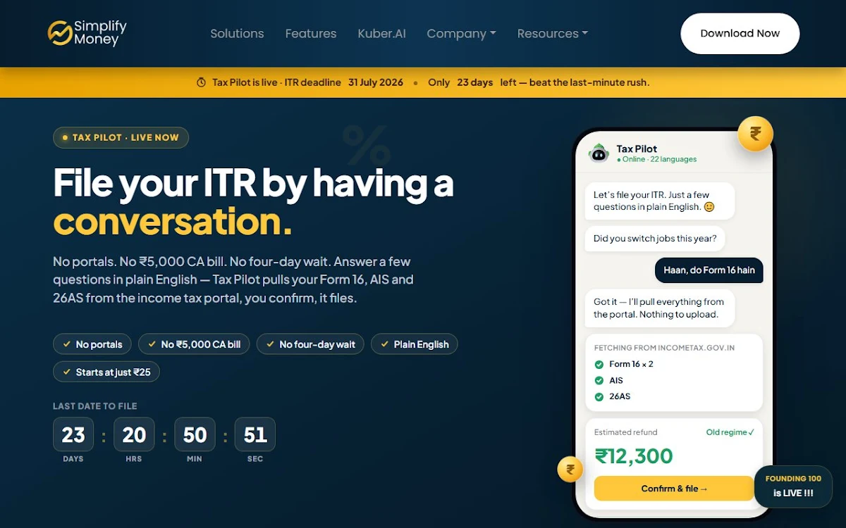 Captura de Simplify Money