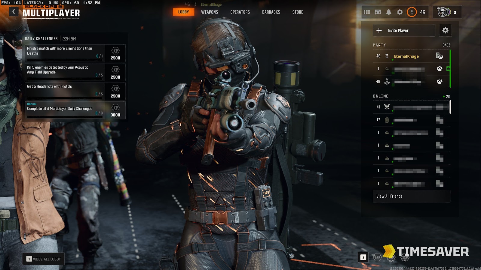 Call of Duty HQ multiplayer lobby with daily challenges, party and operators — the shared launcher Black Ops 6 is leaving on July 7