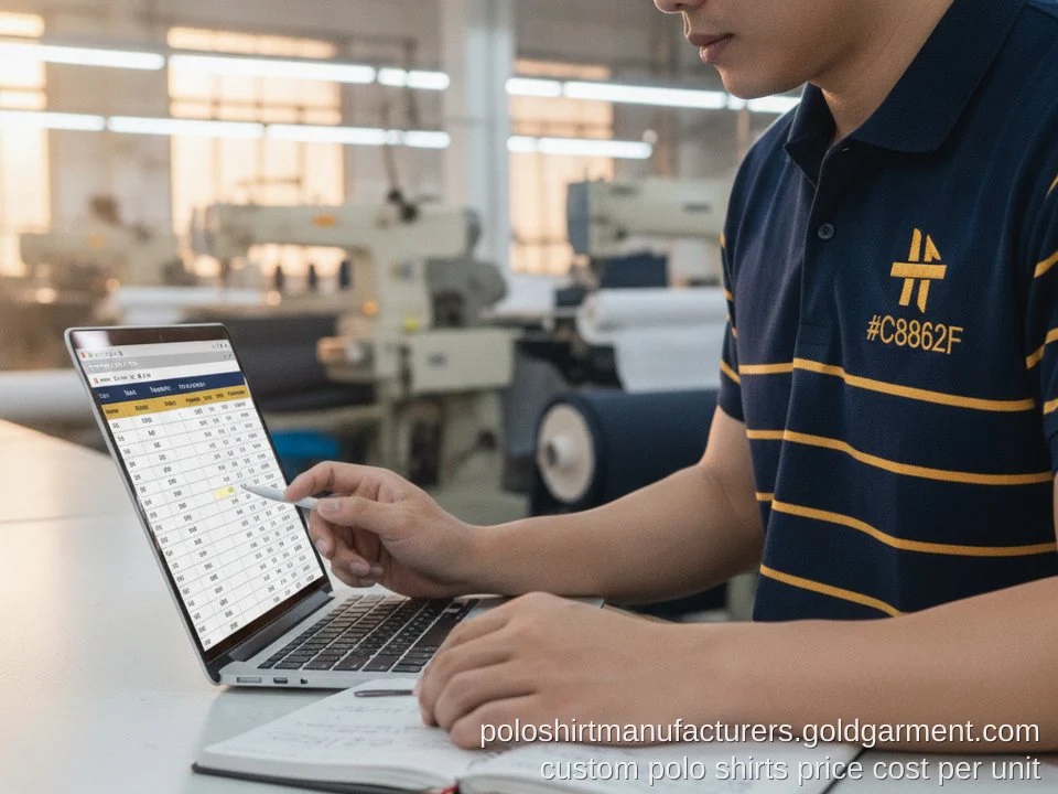 custom polo shirts Pricing Guide: What Affects the Cost Per Unit? - Gold Garment Vietnam
