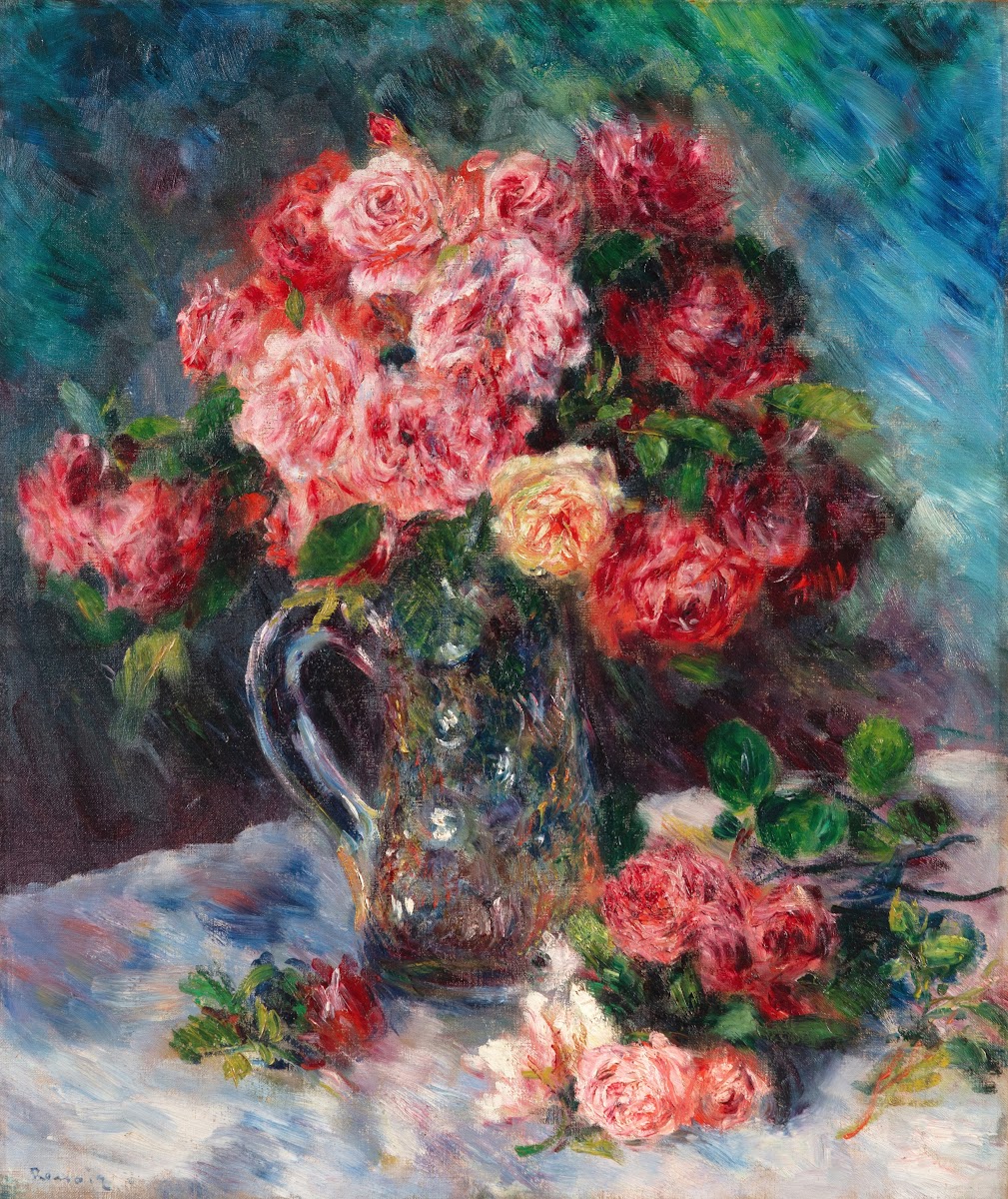 Roses dans un vase de cristal 1879