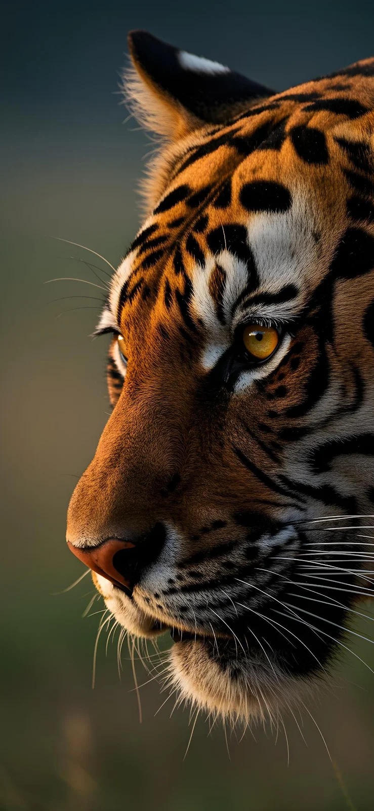 Majestic Tiger Portrait Close Up - Wildlife Photography Full HD iPhone Wallpaper (1181x2558)