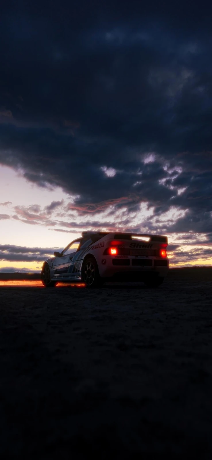 Peugeot 205 Turbo 16 At Sunset - Automotive Photography Full HD iPhone Wallpaper (1080x2340)