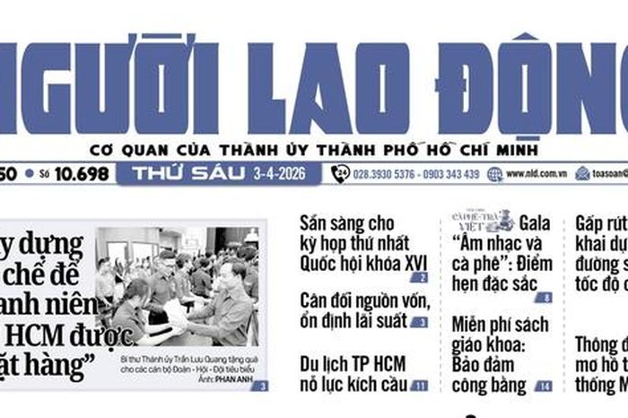 Báo in Người Lao Động 3-4: TP HCM sớm triển khai miễn phí xe buýt - Báo Người Lao Động