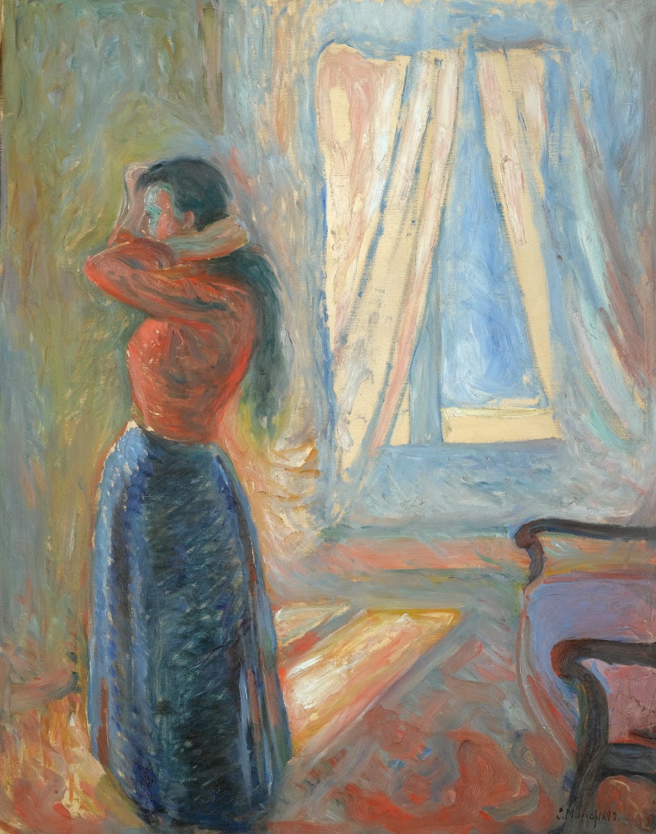 Kvinne Som Speiler Seg Woman Looking In The Mirror 1892