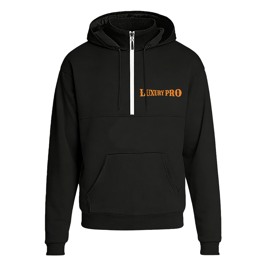 2D White Half-Zip Hoodie