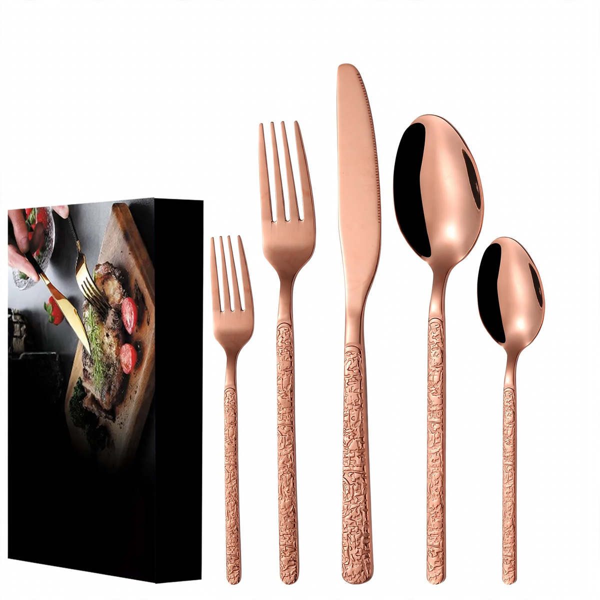 Stainless steel cutlery set, 20-piece