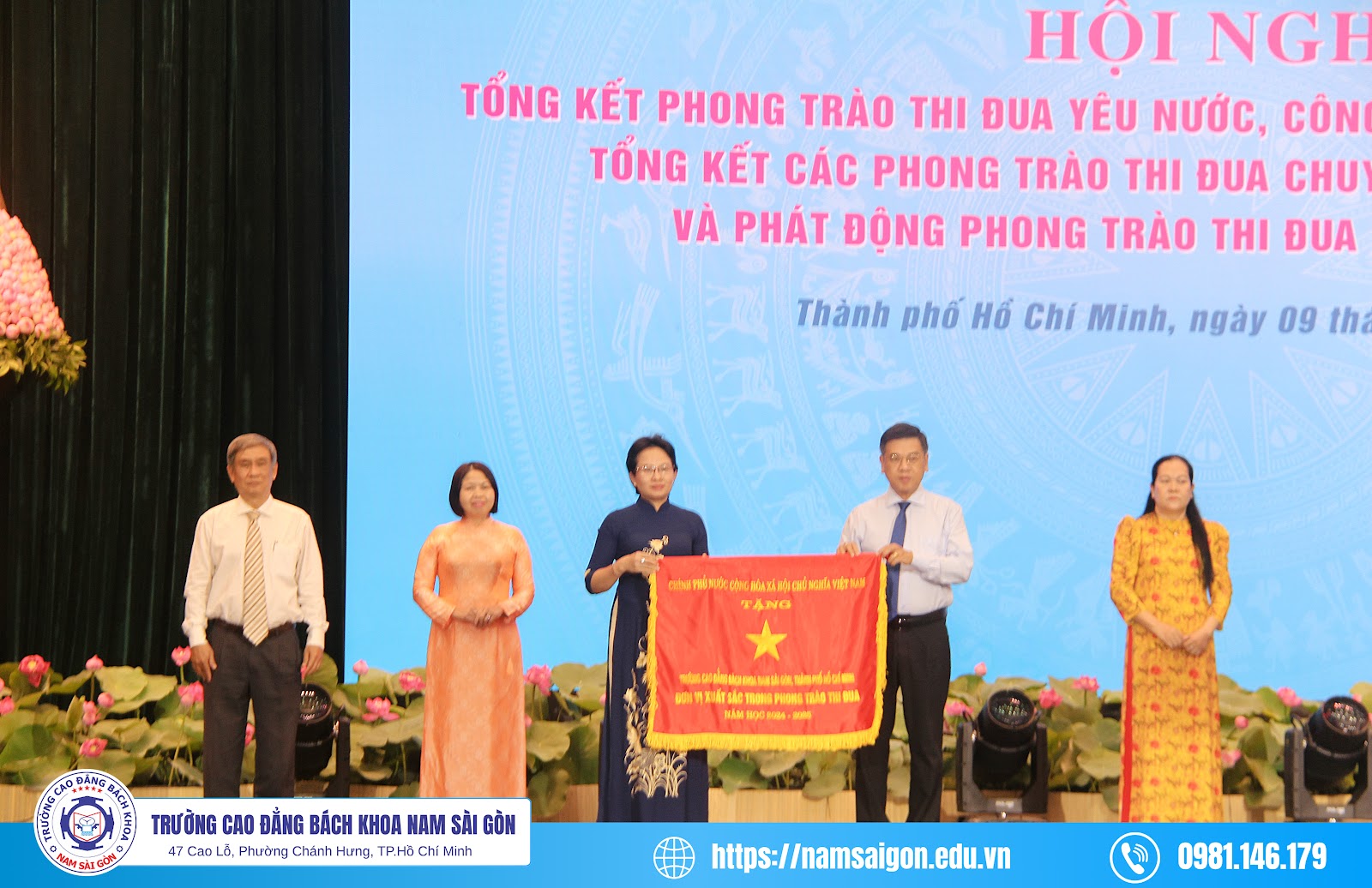 Trường Cao đẳng Bách khoa Nam Sài Gòn nhận Huân chương Lao động hạng Ba và Cờ thi đua của Chính phủ năm 2026
