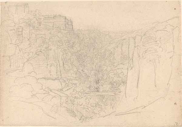 Fortified Castle Above a Narrow Valley
