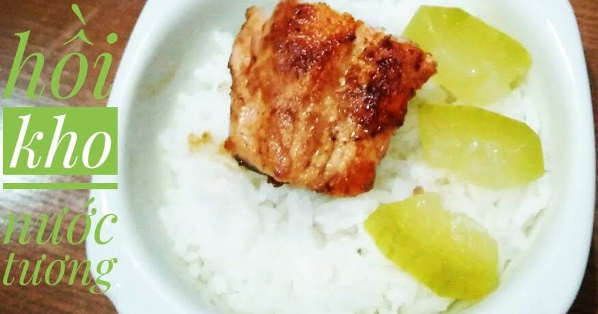 Cá hồi kho nước tương cho bé 12m+