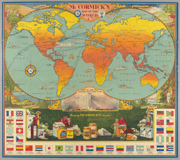 McCormicks Map Of The World 1931