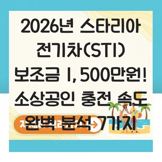 스타리아 전기차(ST1) 충전 속도 및 소상공인 전기트럭 보조금 지원 대상 확인 대표 이미지
