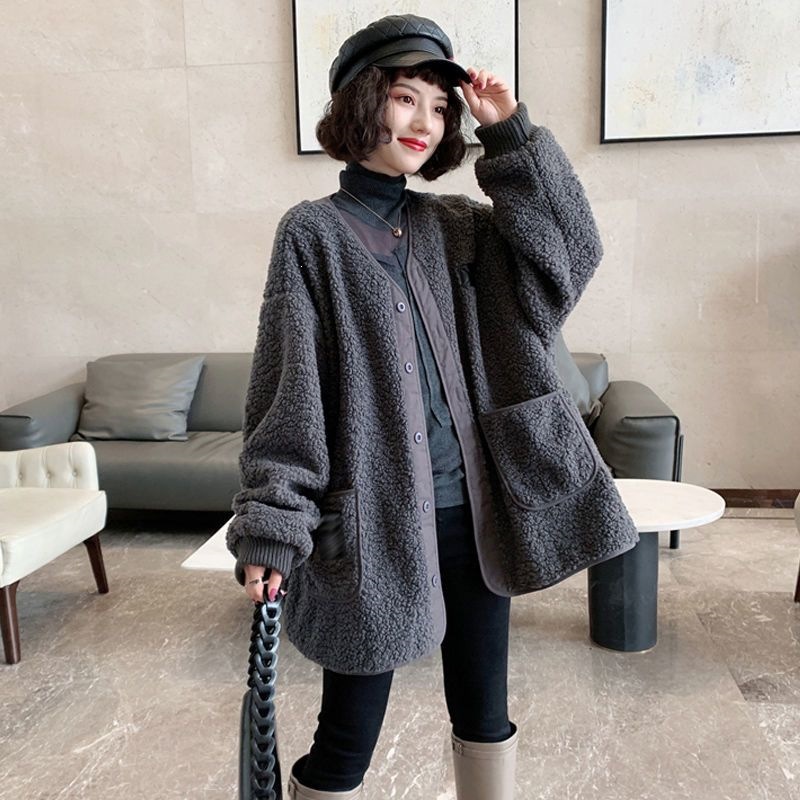 Sheep Fleece Coat, Oversized, Winter