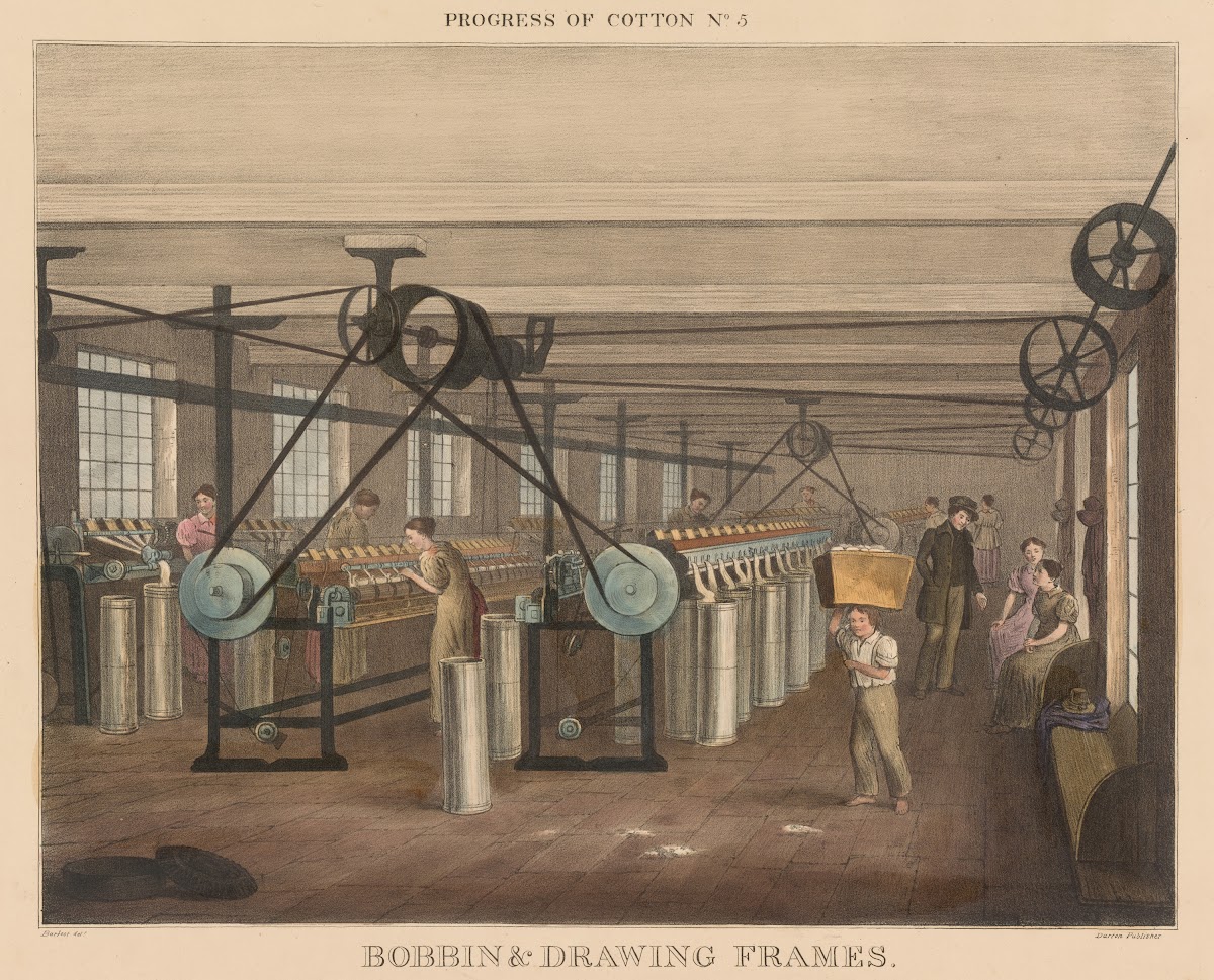 Progress of Cotton 5  Bobbin  drawing frames 1840