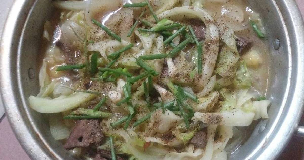Gan xào sú và hành tây