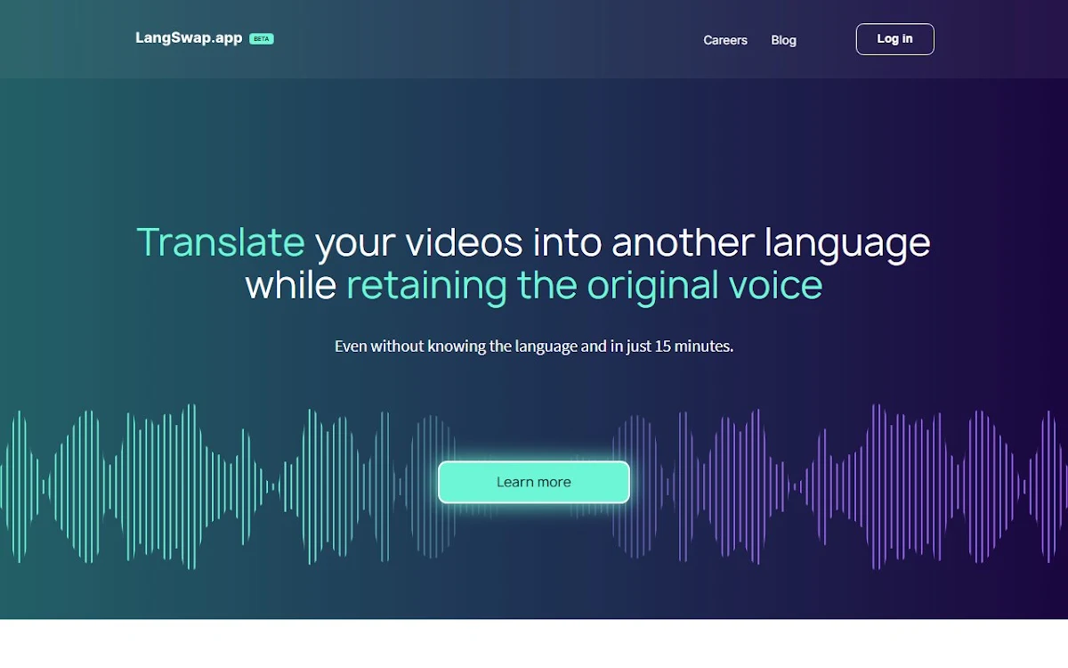 Captura de Langswap.app - a video translator tool