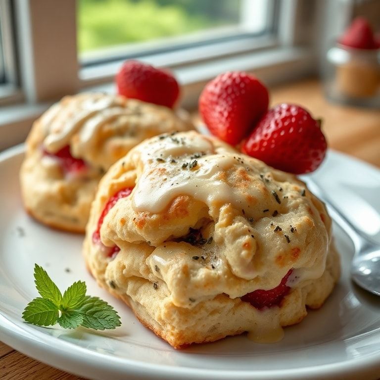 Bakery-Style Strawberry Scones Soft & Buttery: Easy Homemade Breakfast Treat