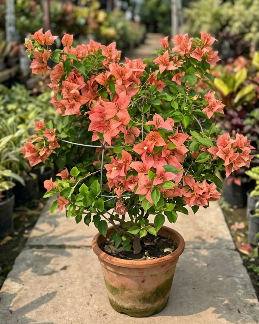 Imported Brezza Peach Bougainvillea Plant — view 1