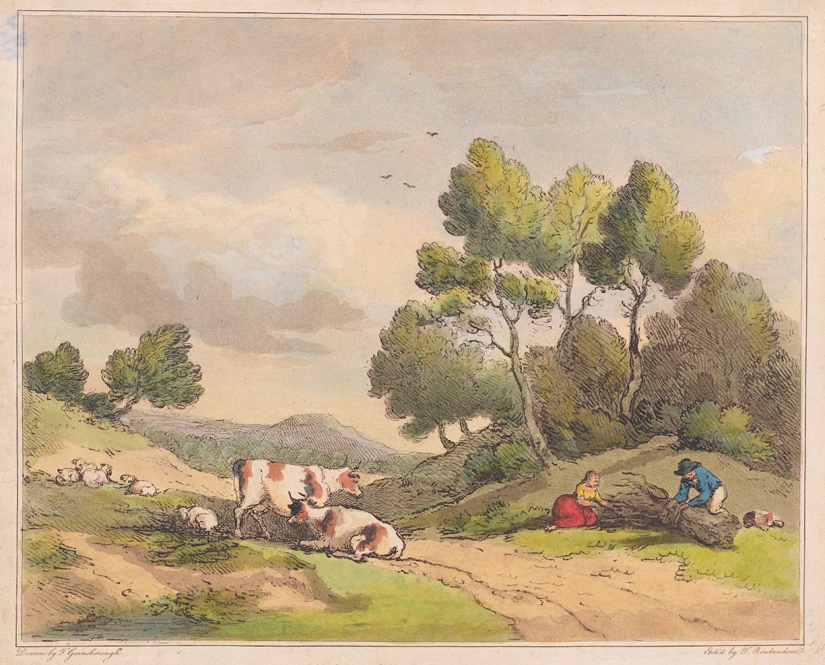 Woodgatherers in a landscape