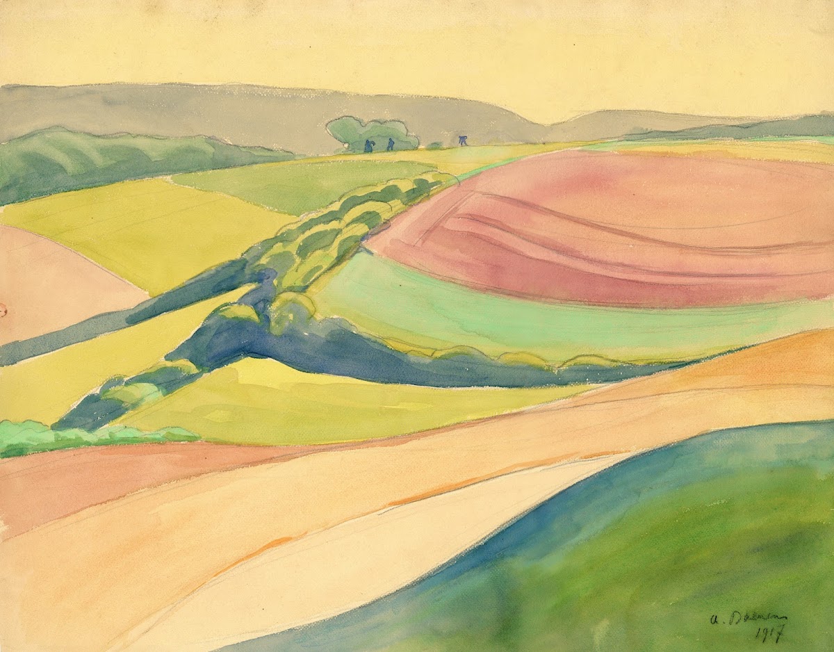 Landschap in aquarel 1917