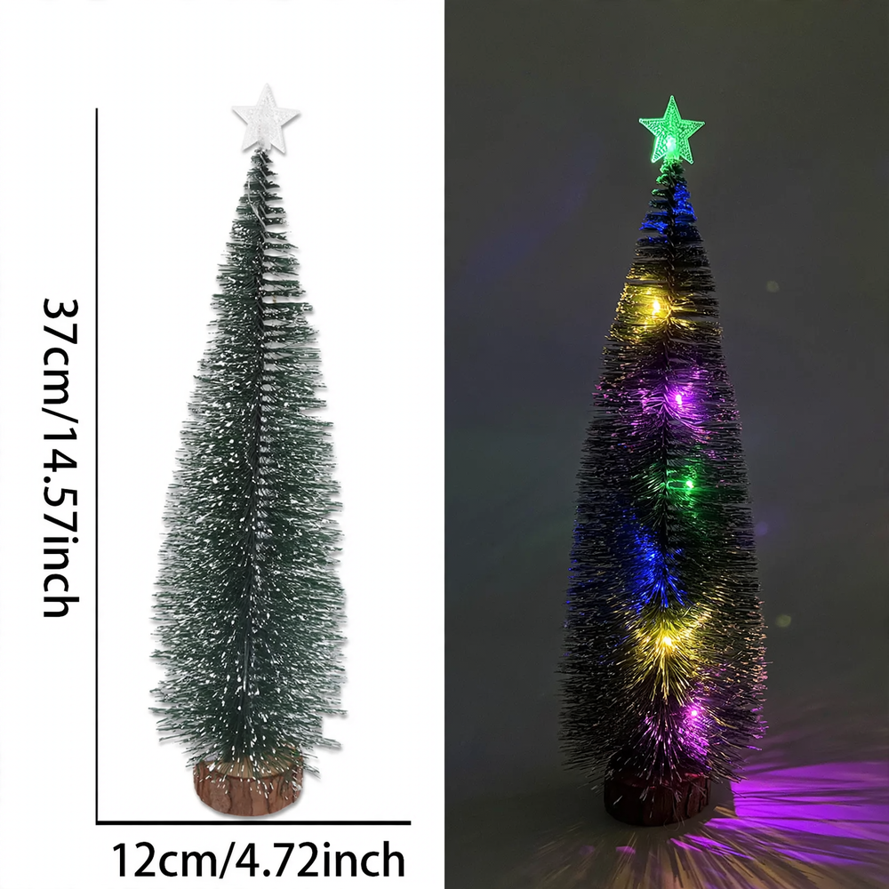 Mini Christmas tree made of pine needles with LED lighting, 40 cm