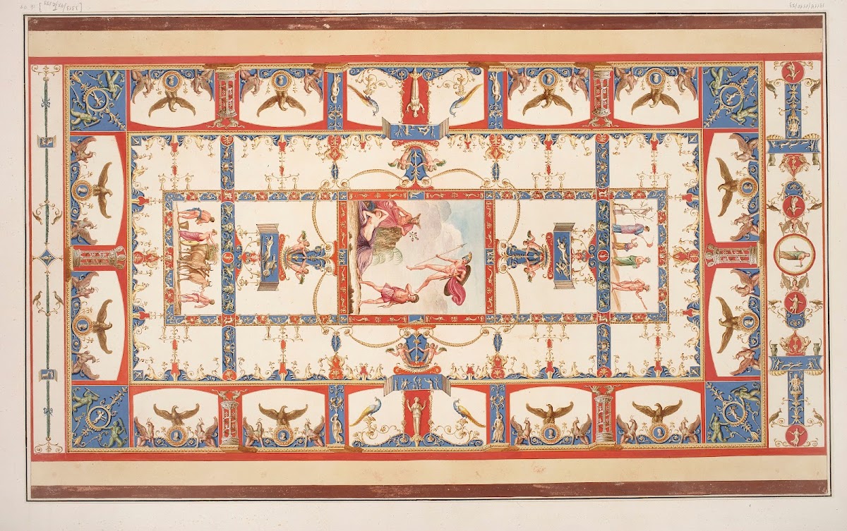 Vestigia delle Terme di Tito Vault ornamentation in gallery 14 1776