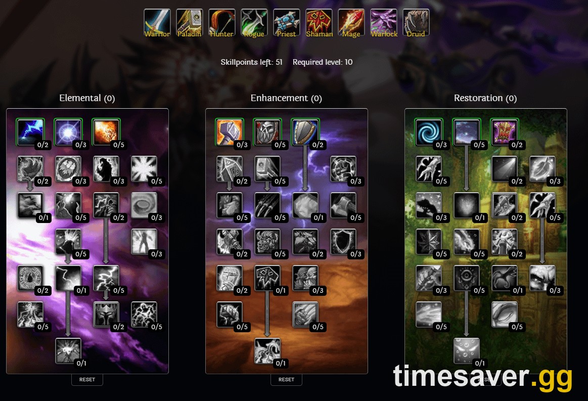 WoW Classic talent trees opening up with new points at level 30