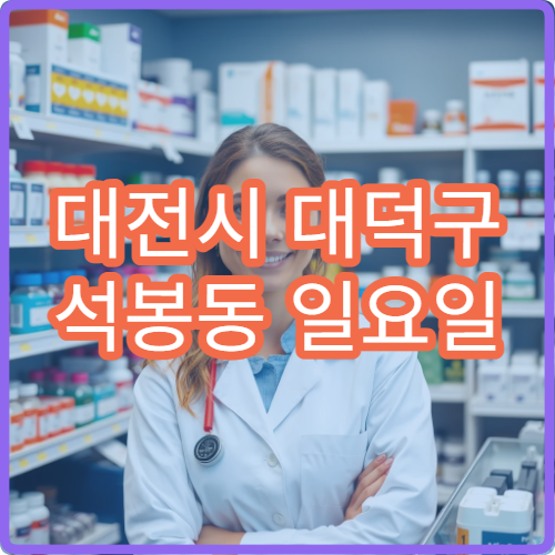 대전시 대덕구 석봉동 일요일 당직약국 일요일 운영 정보