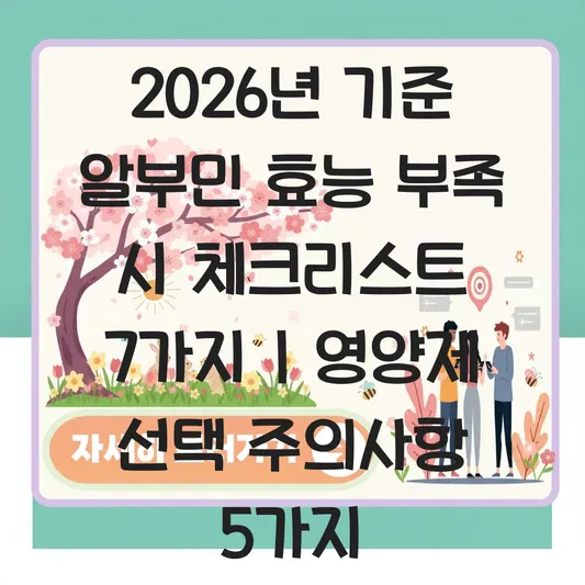 알부민 효능 부족 시 나타나는 증상과 영양제 선택 시 주의사항 대표 이미지