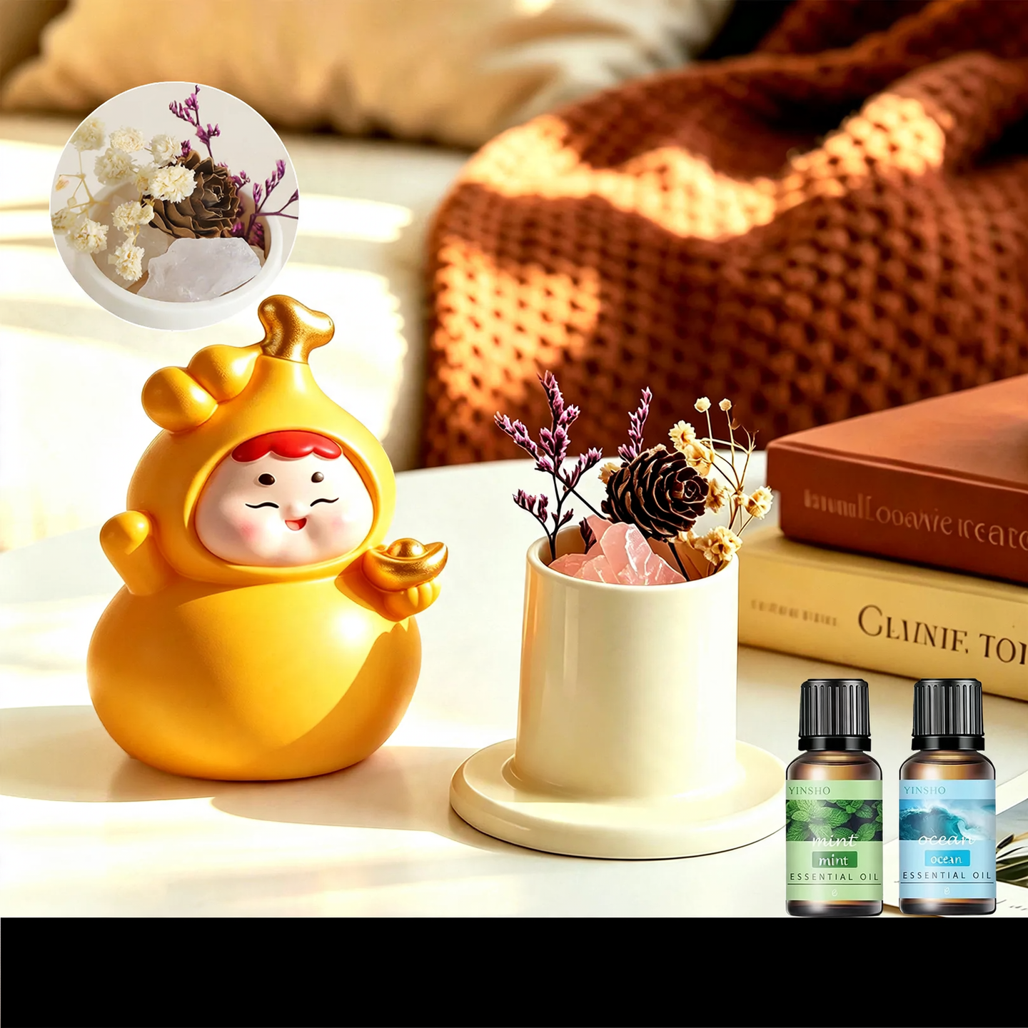 Pumpkin fragrance diffuser with fragrance stones